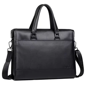 Business Executive Bag Men’s Genuine Leather Laptops Bag for Document Men’s Briefcase Handbag Office Bag for Men
