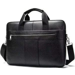 Business Executive Men’s Genuine Leather Laptop Briefcase Document Handbag Office Bag