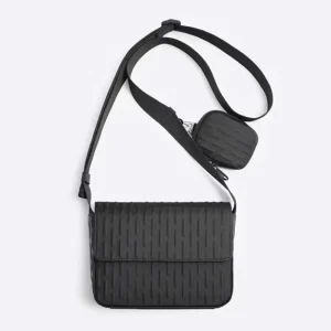 Business Handbag Crossbody Men’s Sling Shoulder Bags PU Leather Custom Full Imprinted Logo Messenger Bag for Men