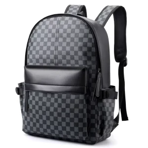 Business Laptop Bag Large Capacity Leather Backpack Travel PU Waterproof Bag Unisex