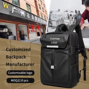 Business Laptop Waterproof Women’s Men’s Big Black Travel Backpack Computer Bag Bookbag for School Rucksack