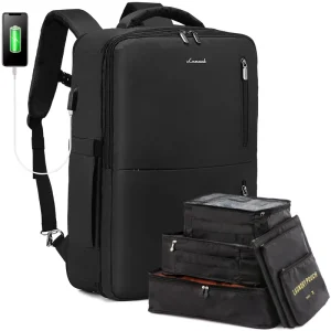 Business Men’s Carry on Oxford Backpack Large Laptop Back Bags Luggage Suitcase With 6 Packing Cubes Travel Backpack Unisex