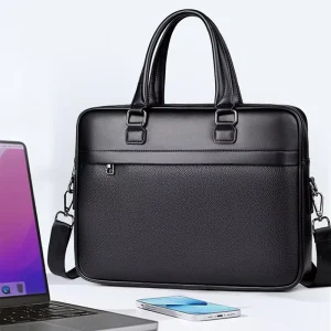 Business Men’s Shoulder Bag Leather Laptop Office Bag PU Leather Briefcase Handbag