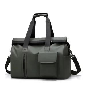 Business New Style Men’s Urban Simplicity Fashionable Commuting Waterproof Breathable Ultra light Antibacterial PU Film Gym Bags
