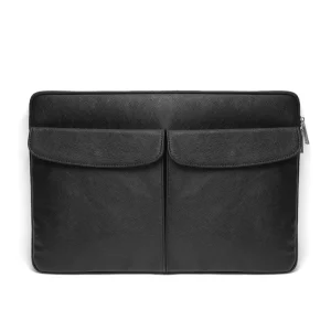 Business Practical PU Leather Laptop Bag for 15 16 Inches Notebooks Multi Pocket Electronic Product Bag for Work Business Trips