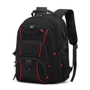 Business Saber Fashion Polyester Computer Backpack Men’s Travel Waterproof Expandable Multi Function Customizable Zipper