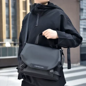 Business Style Anti Theft Nylon Shoulder Bag for Men Custom Logo Waterproof Multifunctional Portable Polyester