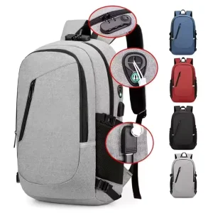 Business Travel Boarding Bag Waterproof Oxford Laptop Backpack USB Charging Durable Anti-Theft Zipper Characters for Students