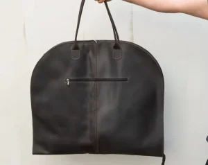 Business Travel Suit Bag Custom Monogram Leather Garment Carrier Large Carry on for Men Formal Wear Storage for Business Trip