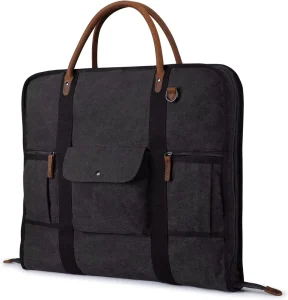 Business Travel Tote Bag for Men Leather Suit Carrier