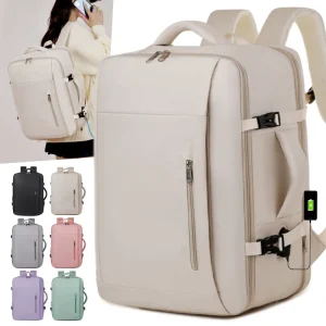 Business Trip Casual Travel Laptop Backpack Custom Logo Printing Waterproof Oxford Zipper Anti-theft Shoe Compartment USB Unisex