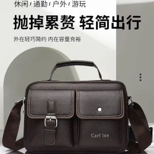 CB Men’s Korean Large Shoulder Bag Vintage Postman Handbag