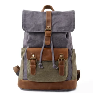 Canvas Backpack Large Capacity Retro Style Outdoor Travel Bag Hiking Mountaineering Rucksack Men’s Backpack Computer Bag