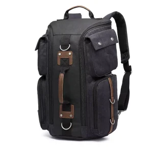Canvas Backpack Outdoor Large Capacity Waterproof Travel Men’s Schoolbag Shoulder Bag Travel Bag Computer Bag
