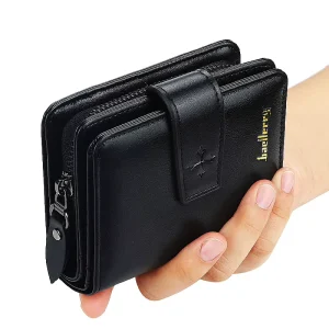 Carteras For Caballero High Quality Pu Leather Minimalist Coin Purse Men Zipper Hasp RFID Slims Short Waterproof