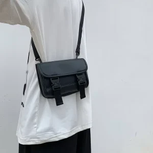 Casual Fashion Anti Theft Men’s PU Leather Shoulder Bag Custom Logo