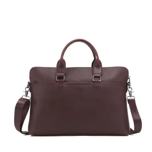 Casual Fashion Crazy Horse Men’s Briefcase Retro Business 15.6-inch Shoulder Bag Laptop Bag
