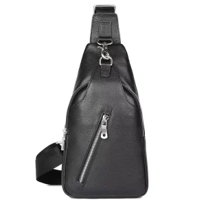 Casual Genuine Leather Men’s Chest Bag Top-layer Cowhide From Source Waterproof Sporty Large-capacity Crossbody Bag