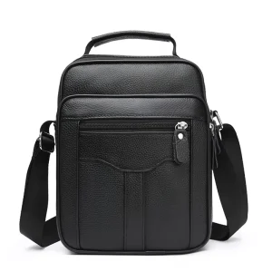 Casual Leather Men’s Crossbody Bag Daily Use Shoulder Bag