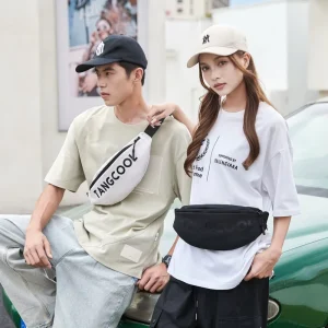 Casual Men’s Chest Bag Colorful Couple’s Small Crossbody Bag Water Resistant Oxford Cloth Sling Bag