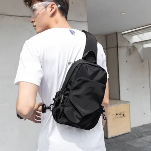 Casual Men’s Chest Bag Simple One-shoulder Messenger Bag Multifunctional Crossbody Bag