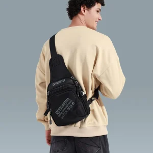 Casual Men’s Chest Bag Simple One-shoulder Messenger Bag Multifunctional Trendy Crossbody Bag