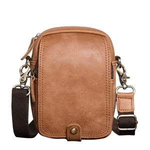 Casual Men’s Genuine Leather Messenger Sling Bag Top Layer Cowhide Document Tote Crossbody Shoulder Bag Bolsa De Hombro
