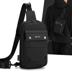 Casual Men’s Large Capacity Cross body Bag Single Shoulder Waist Bag Waterproof Commuting Cycling Travel Sports Chest Bags