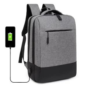 Casual Minimalist Business Men’s Backpack In Stock Trendy Travel Laptop Bag for Students Custom Logo Available