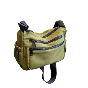 Casual Nylon Sporty Crossbody Bag Lightweight Small Men’s Multi-Compartment Shoulder Bag