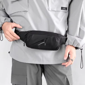 Casual Outdoor Running Pouch Waist Bag Zipper Bum Bag Lightweight Fanny Pack Travelling Crossbody Belt Bag