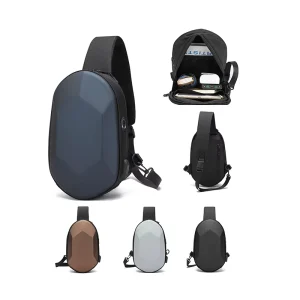 Casual Sports Lightweight Men’s Crossbody Leisure Fashion Waterproof Chest Bag with USB