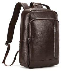 Casual Travel Backpack for Men Bagpack Male Laptop Backpack With USB Cable Cow Leather Travel Bag Men’s School Bag