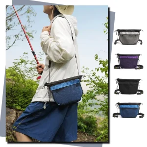Casual Unisex Shoulder Bag with Durable Nylon and Net Compact Mobile Phone Bag Compact Outdoor Sports Crossbody Bag