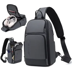 Chest Bag Men’s Crossbody Casual 12 Inch Multi-function Sports Street Personalized Riding Single-shoulder Small