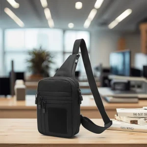 Chest Pack Men’s Tactical EDC Shoulder Bag Crossbody Concealed Carry Sling Bag Zipper Stylish Practical for Men Women