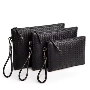 Chinese Online Markets Woven Handbags for Men Commuting Business Daily Use Fashion Clutch Bag Casual Mobile Phone Bags