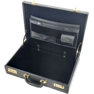 Classic Leather Briefcase for Men and Women Professional Leather Brief case Box Briefcases From China