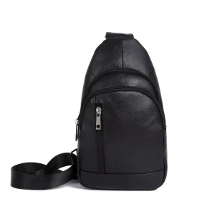 Classic Men’s Fashion Leather Crossbody Bag Large Capacity Multiple Pockets Small Batch Customization