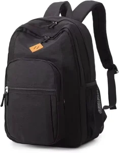 Classical Men’s Water Resistant Travel Laptop Backpack with Portable Multi Pocket for Business & School Side Pouch Bookbag