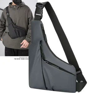 Close-fitting Triangular Casual Men’s Sports Chest Bag Left Right Crossbody Chest Bag