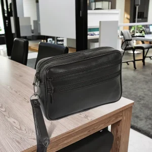Clutch Men’s Business Briefcase Men’s Clutch Soft Leather Long Casual Zipper Wallet Clutch