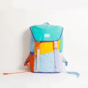 Color Blocked Waterproof Sports Backpack Recycled Factor Drawstring Closure For Hiking & Training