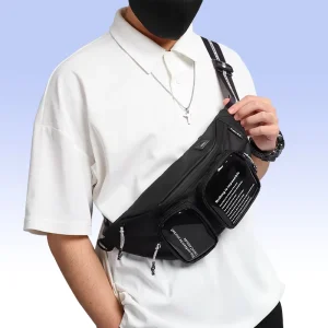 Colorful Laser Waist Bag Fashion Crossbody Bag Hip hop Bright Face Waist Bag Outdoor Sports Chest Shoulder Bag