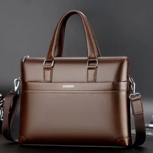 Computer Bag Synthetic Leather Men’s Business Briefcase PU Handbag Portable 1801 Cross Border Supply
