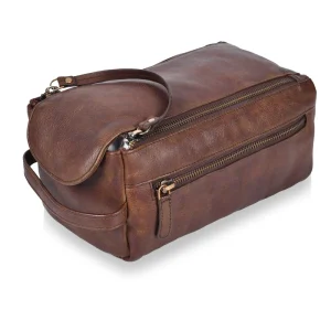 Cool Leather Travel Toiletry Bag For Men