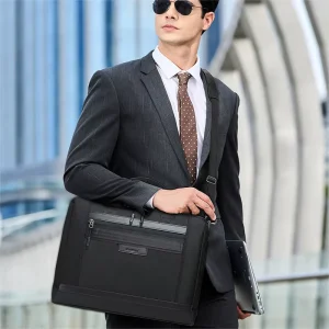 CoolBELL Durable Sling Laptop Briefcase 15.6 Inch Waterproof Polyester Large Capacity Laptop Bag Men