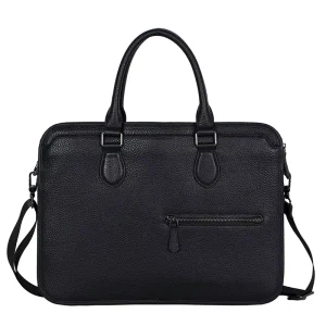 Crazy Horse Leather Briefcase for Men Cowhide Crossbody Shoulder Lap Top Bags Genuine Leather Business Travel Men’s Laptop Bags