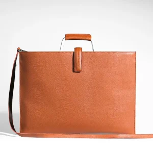 Crazy Horse Leather Laptop Briefcase 13-15 Inch Vintage Messenger Bag For Men Business Use Genuine Shoulder Handbag