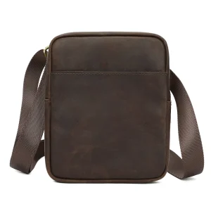 Crazy Horse Leather Men Shoulder Crossbody Bag Handbag Genuine Leather Large Capacity Clutch Bag Shoulder Bag for Men